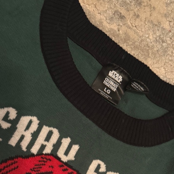 Star Wars YODA Green & Black Holiday Sweater- ‘Ugly Sweater Party’ Mens Large - Picture 2 of 2